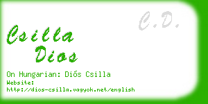 csilla dios business card