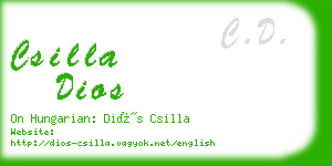 csilla dios business card